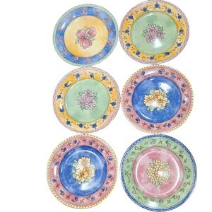 Sango Watercolors Sweet Jams Salad Dessert Plates Sue Zipkin Floral